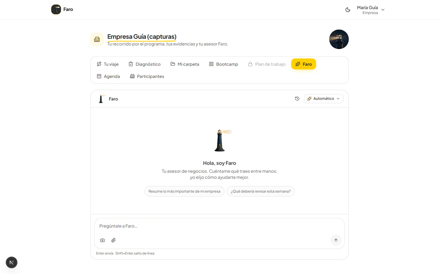 Chat con Faro
